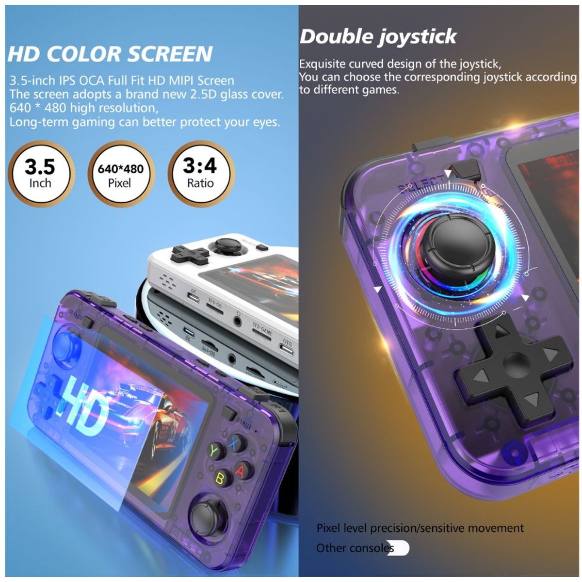 GENERICO - R36h Consola retro 64gb 2025 Original Amarillo