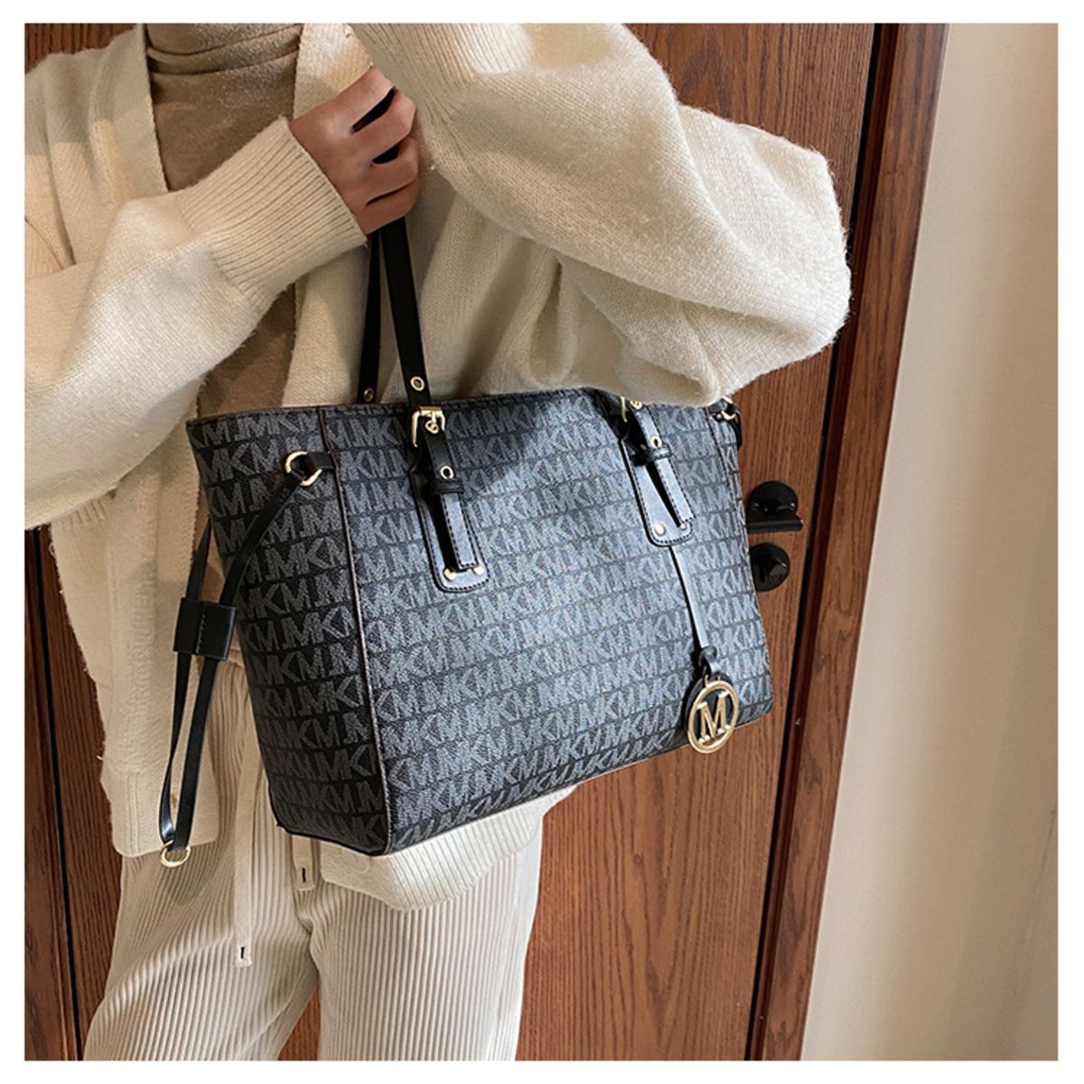 GENERICO - Bolso De Gama Alta Para Mujer Dama Gran Capacidad Cartera Lujo - Negro