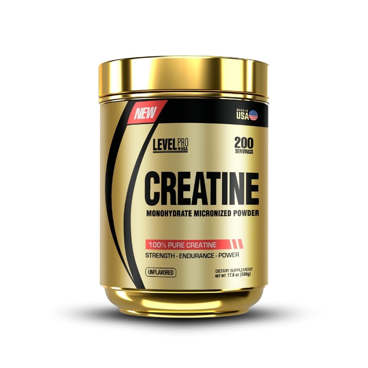 LEVEL PRO - Creatina Monohidrata Level Pro 500Gr Pack X2+Straps