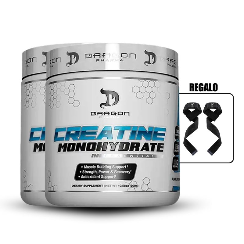 DRAG PHARMA - Creatina Dragon Pharma 300gr Pack x2+Straps