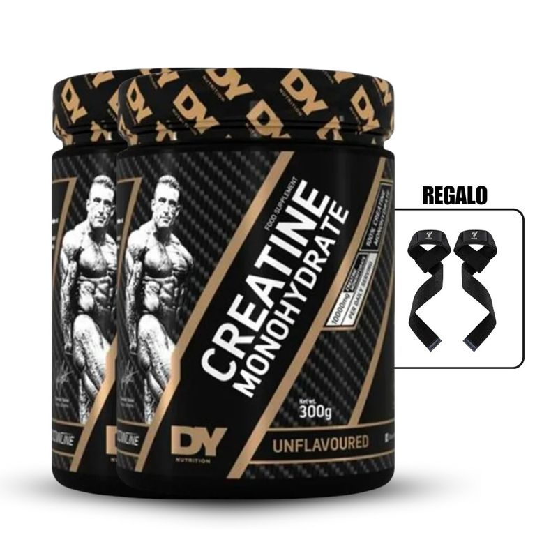 DORIAN YATES - Creatinas Dorian Yates de 300gr 2und - Creatinas Monohidratada+Straps