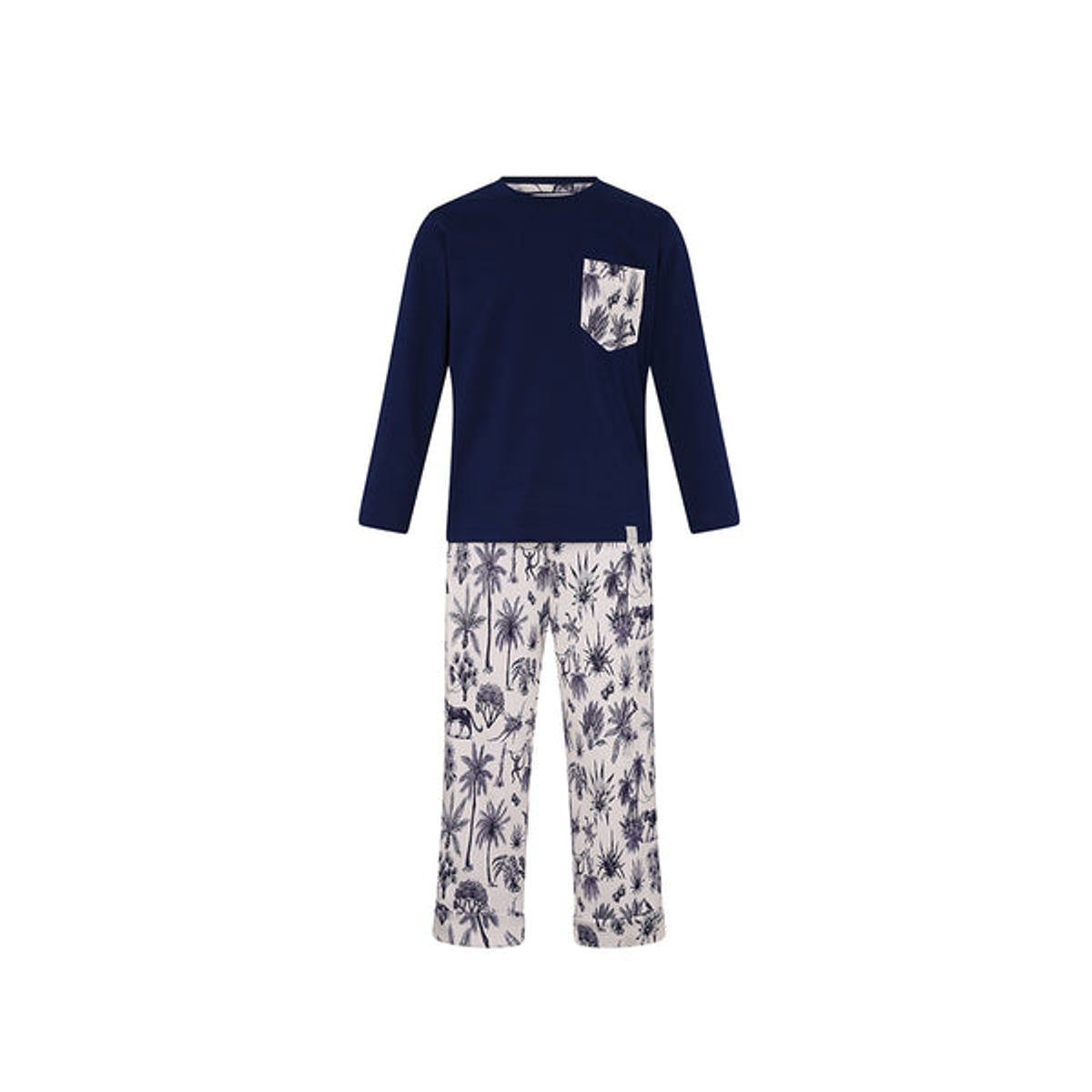 PLUMAS - Pijama Archie Garden Blue - Print Garden blue