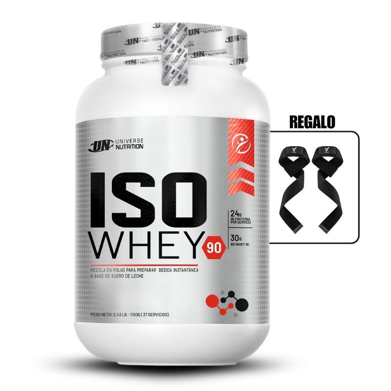 UNIVERSE NUTRITION - Iso Whey 90 de 1.1 kg Vainilla+Straps