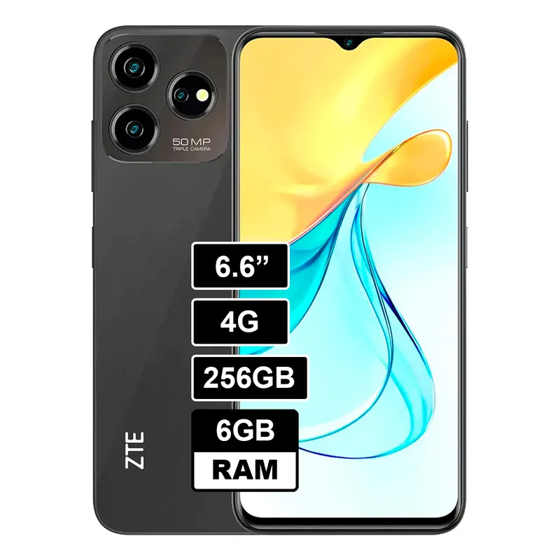 ZTE - Celular ZTE V50 DESING 6GB RAM 256GB NEGRO
