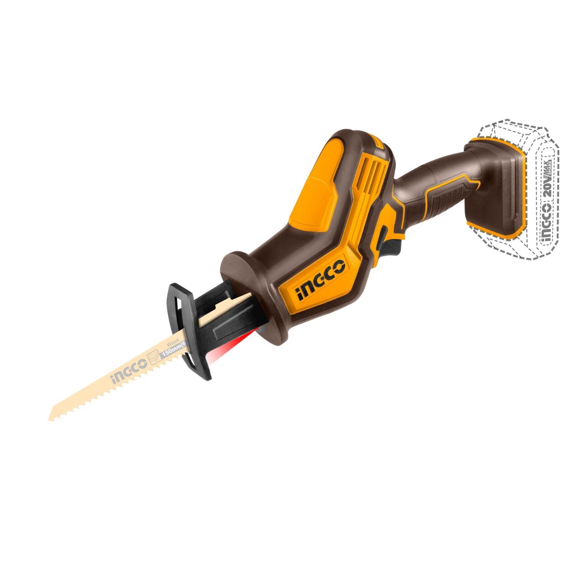 INGCO TOOLS - Sierra sable a bateria 20v p20s scarg Ingco