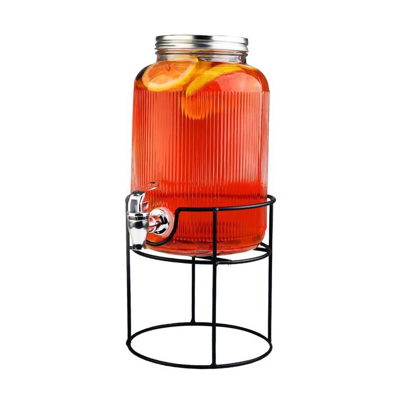 GENERICO - Pack2 Dispensador Vidrio de Bebidas con Base Circular 55L