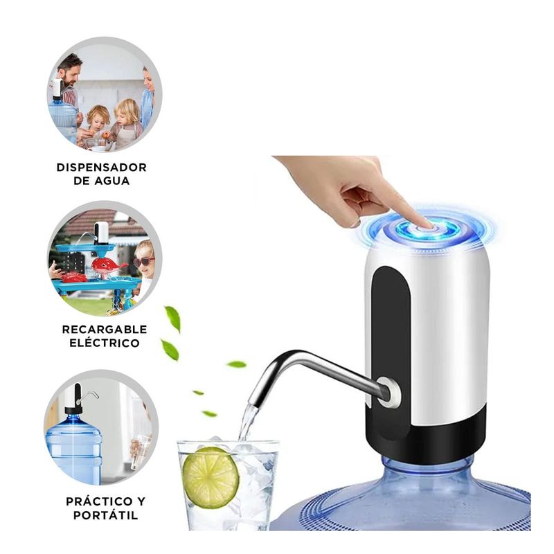 GENERICO - Pack2 Dispensador para Agua Blanco Y+Banderitas Adhesivas