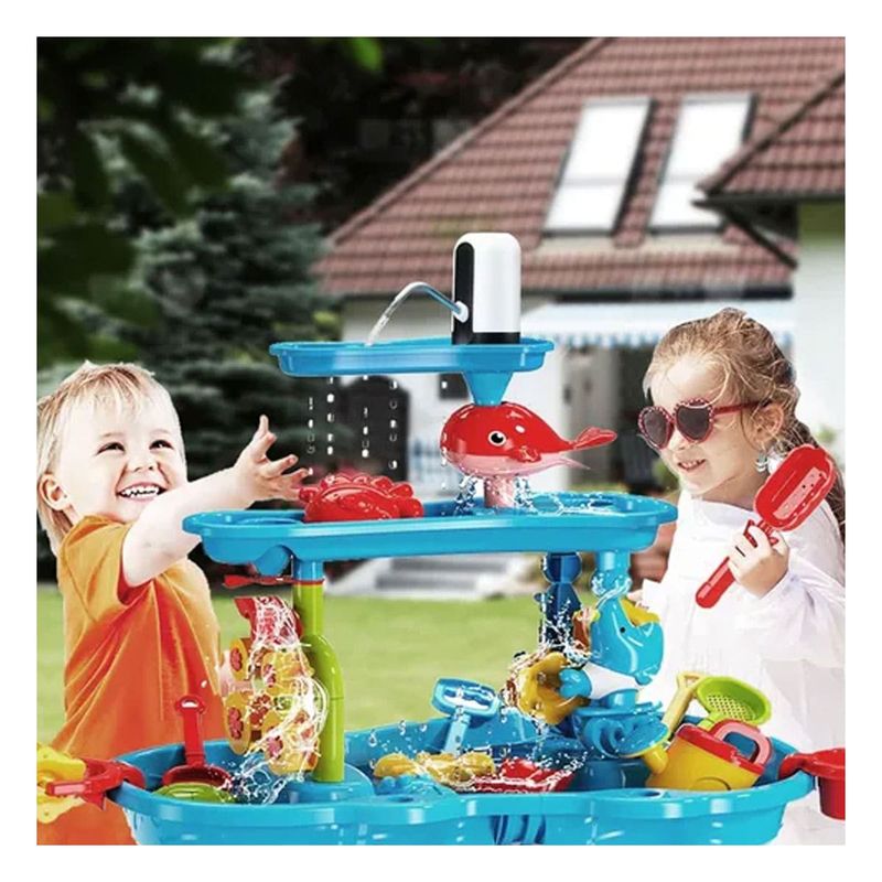 GENERICO - Pack4 Equipo para Dispensar Agua Blanco Y+Papel de Regalo