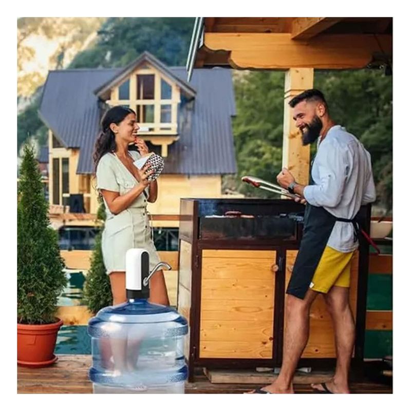 GENERICO - Pack4 Maquina para Servir Agua Blanco Y+Banderitas Adhesivas