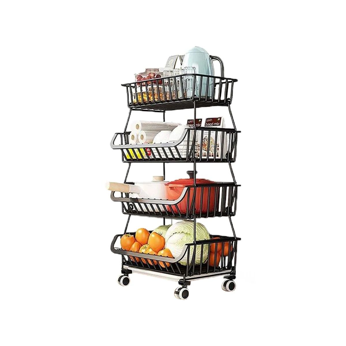 GENERICO - Pack2 Cesta Espaciosa Multinivel en Negro Y+Regalo Agendita