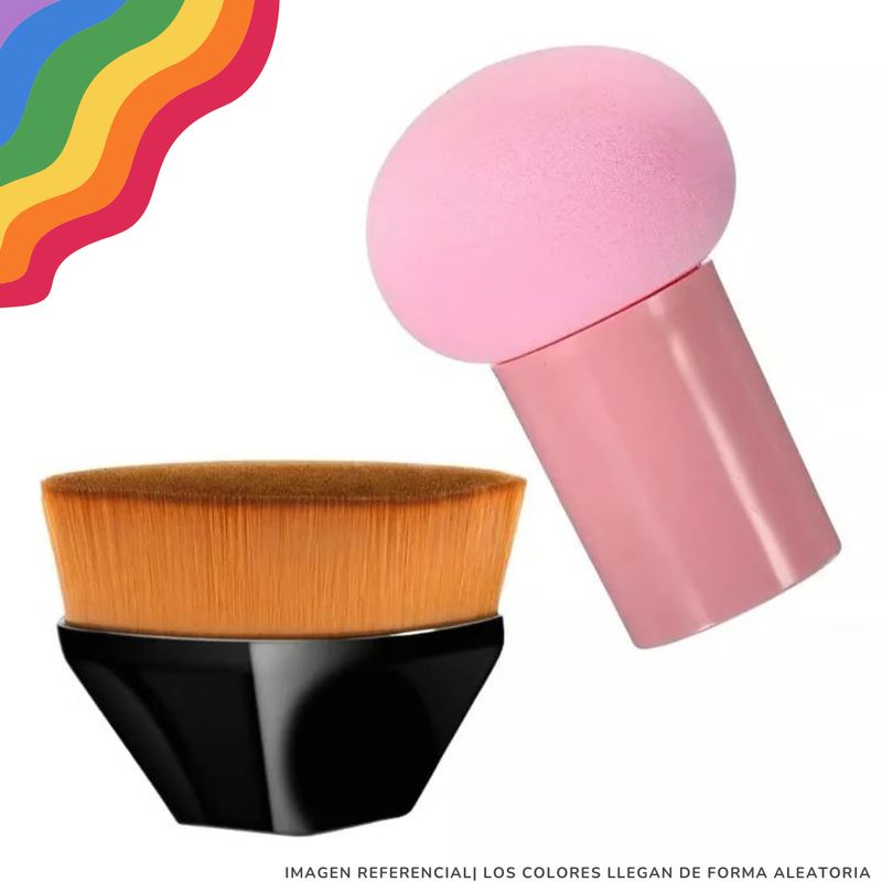 INSPIRA - Brocha de maquillaje para base diamante - regalo su esponja