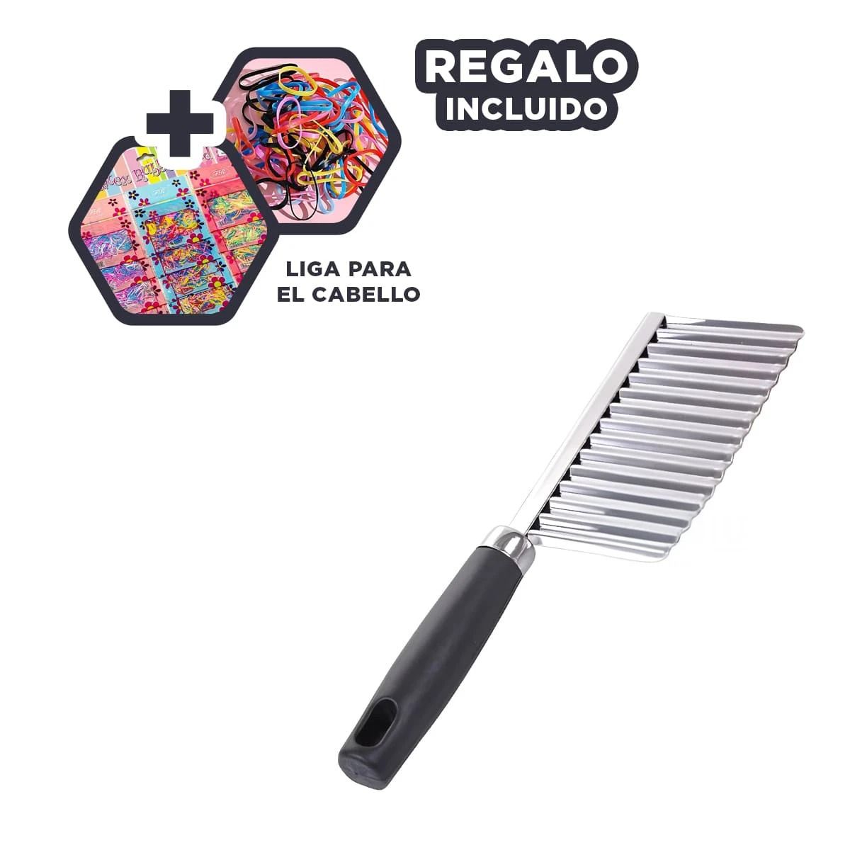 GENERICO - Pack6 Cuchillo Machete Moderno con Ondas Y+Ligas de Regalo