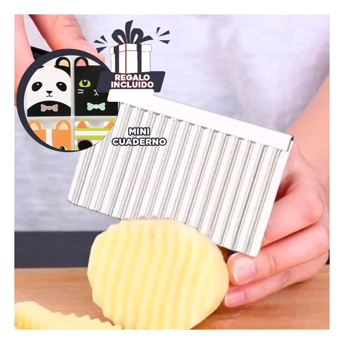 GENERICO - Pack12 Utensilio Filudo en Ondas Cocina Y+Regalo Agendita