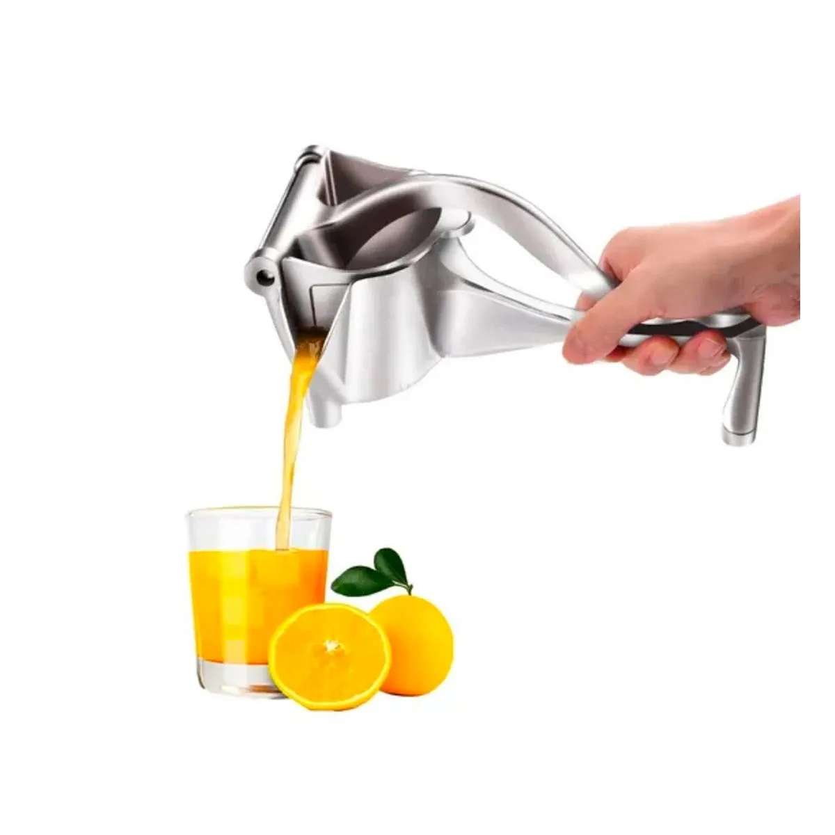 GENERICO - Exprimidor de Naranjas de Acero Inoxidable en Color Plateado