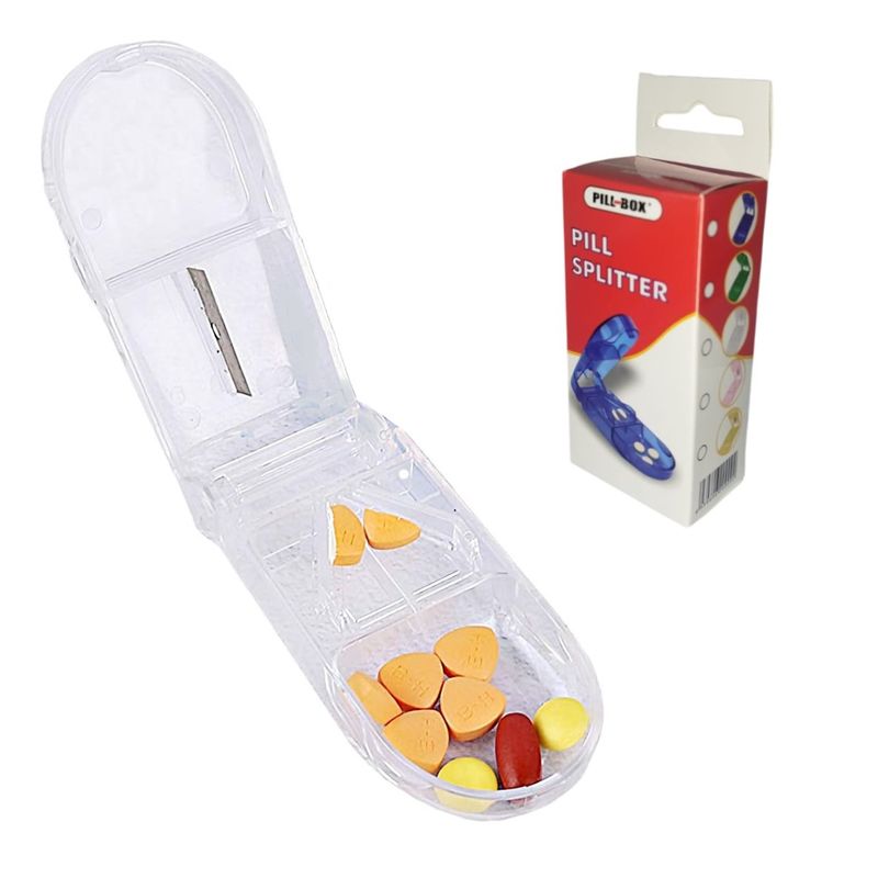GENERICO - Cortador De Pastillas Portátil Pastillero 2 en 1 en caja
