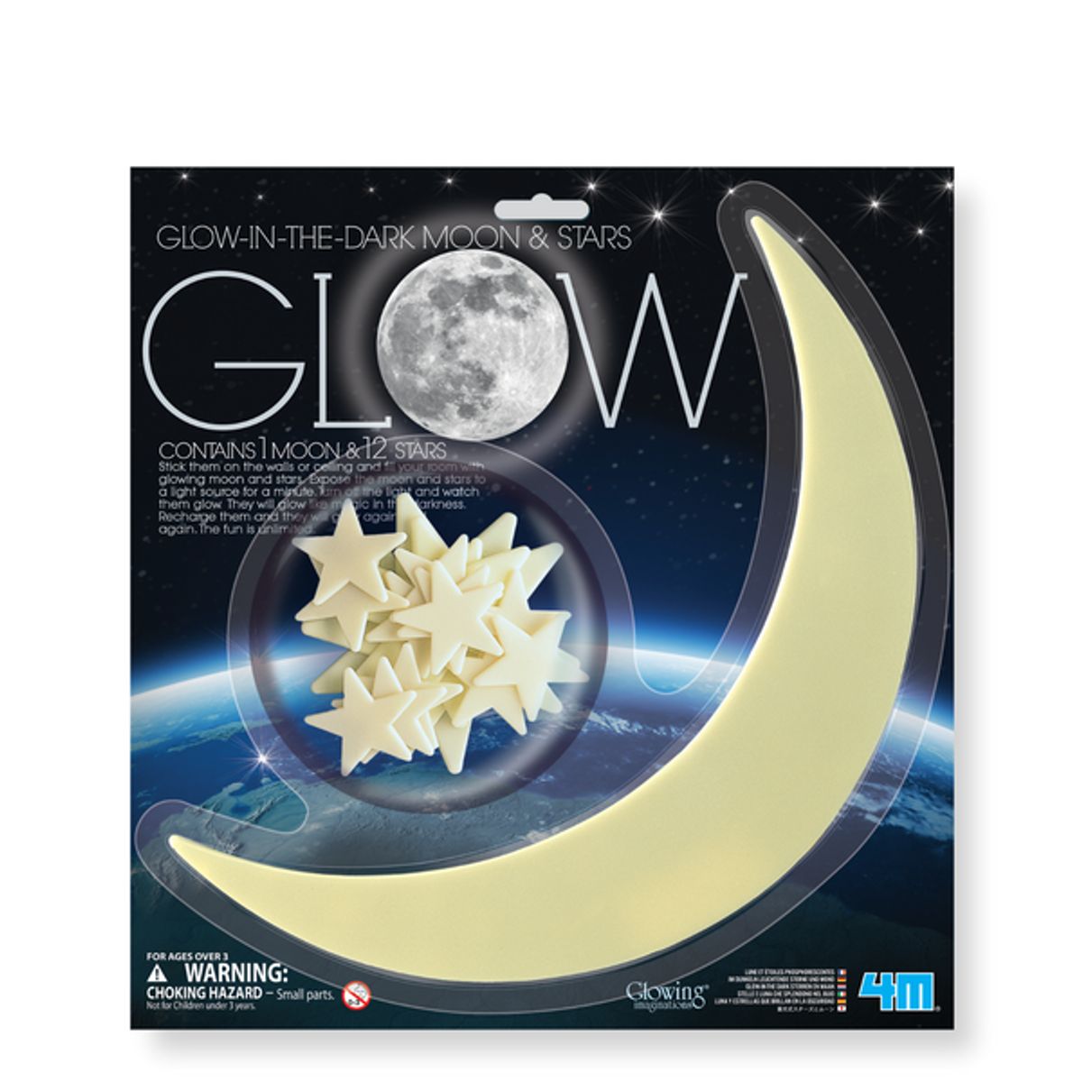 4M - Luna y estrellas brilla en la oscuridad