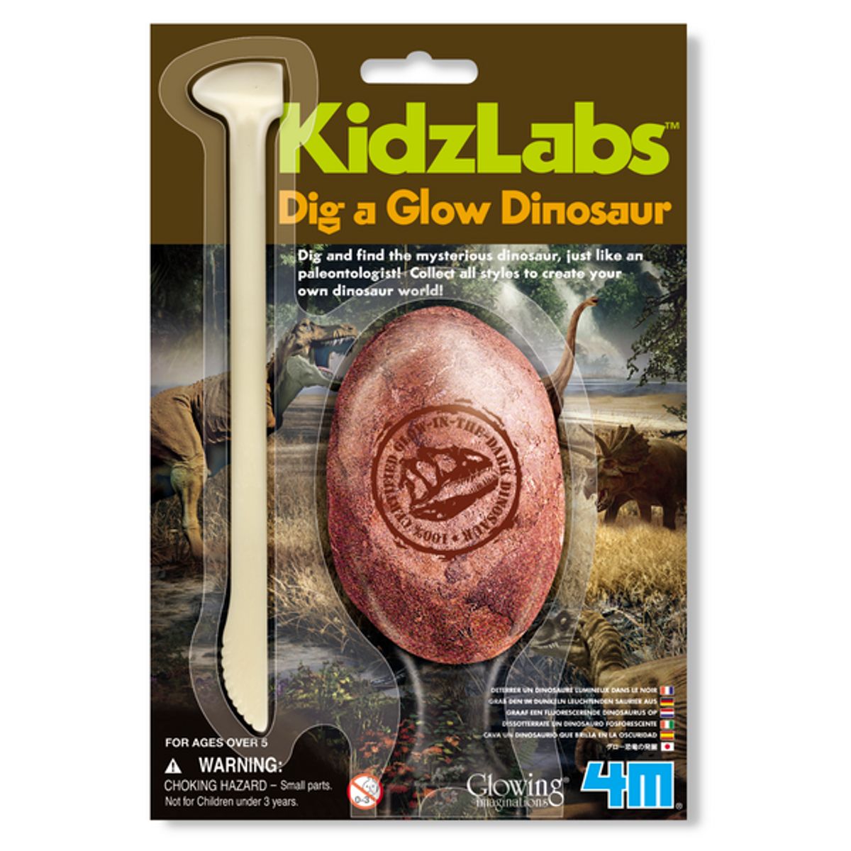 4M - Excava dinosaurio brilla en oscuridad