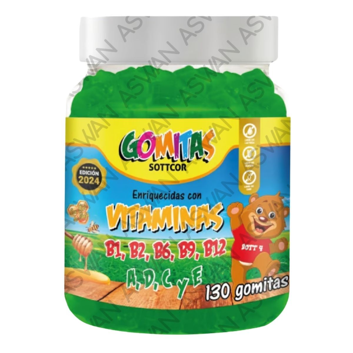 GENERICO - GOMITAS DE MULTIVITAMINA PARA NIÑOS 130 UNIDADES SOTTCOR 100GR
