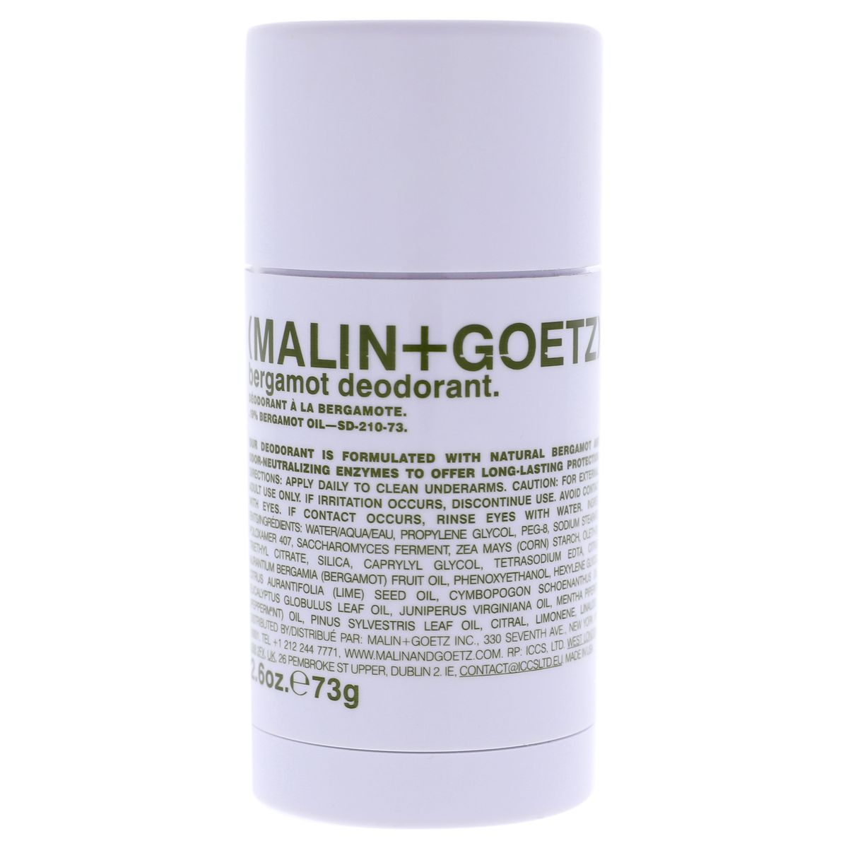 MALIN + GOETZ - Desodorante en Barra de Bergamota 80ml - Malin + Goetz