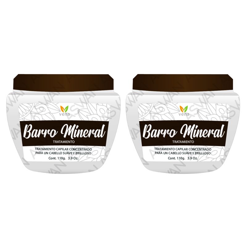 GENERICO - PACK DE 2 TRATAMIENTO CAPILAR BARRO MINERAL 110GR - VENA