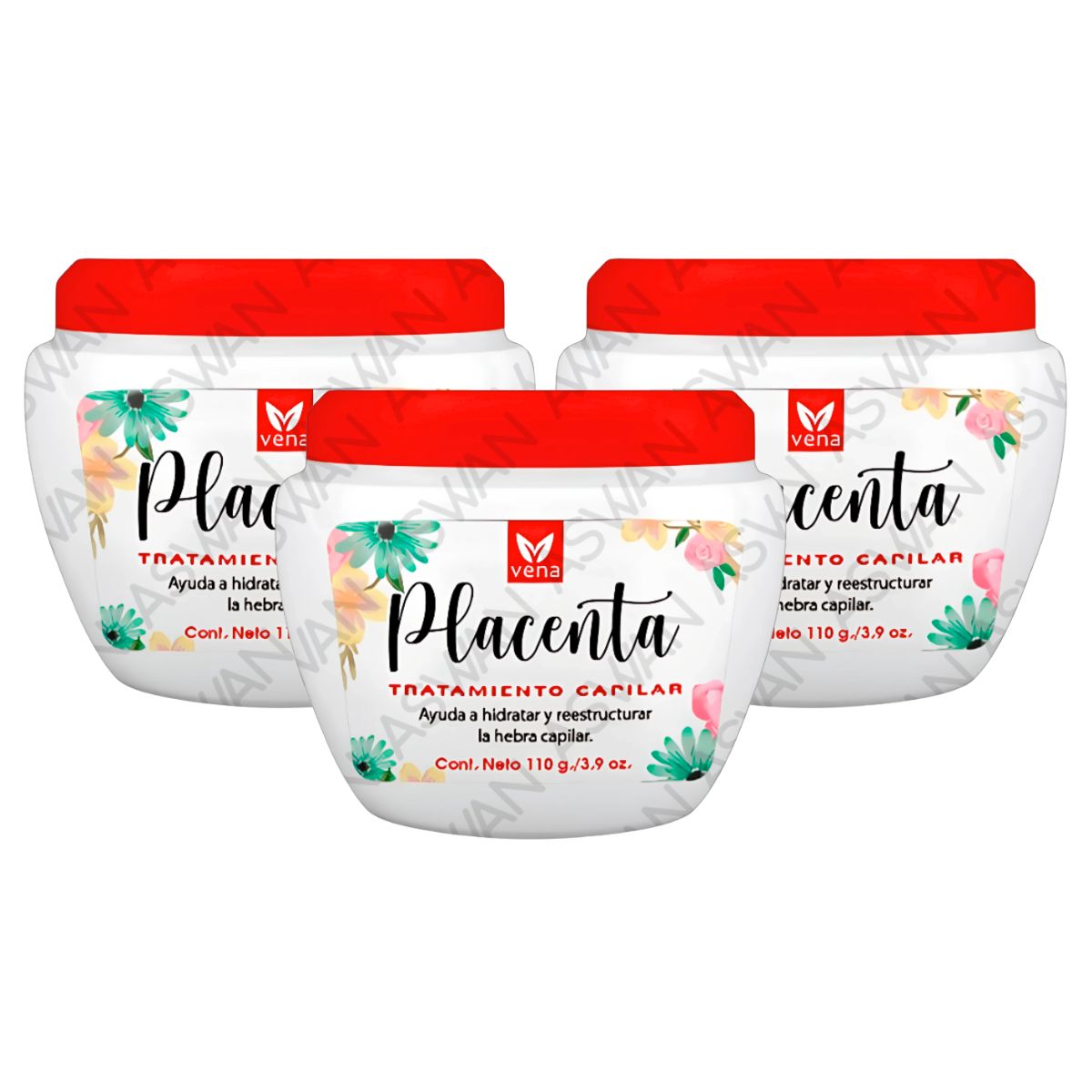 GENERICO - PACK DE 3 TRATAMIENTO CAPILAR PLACENTA 110GR - VENA