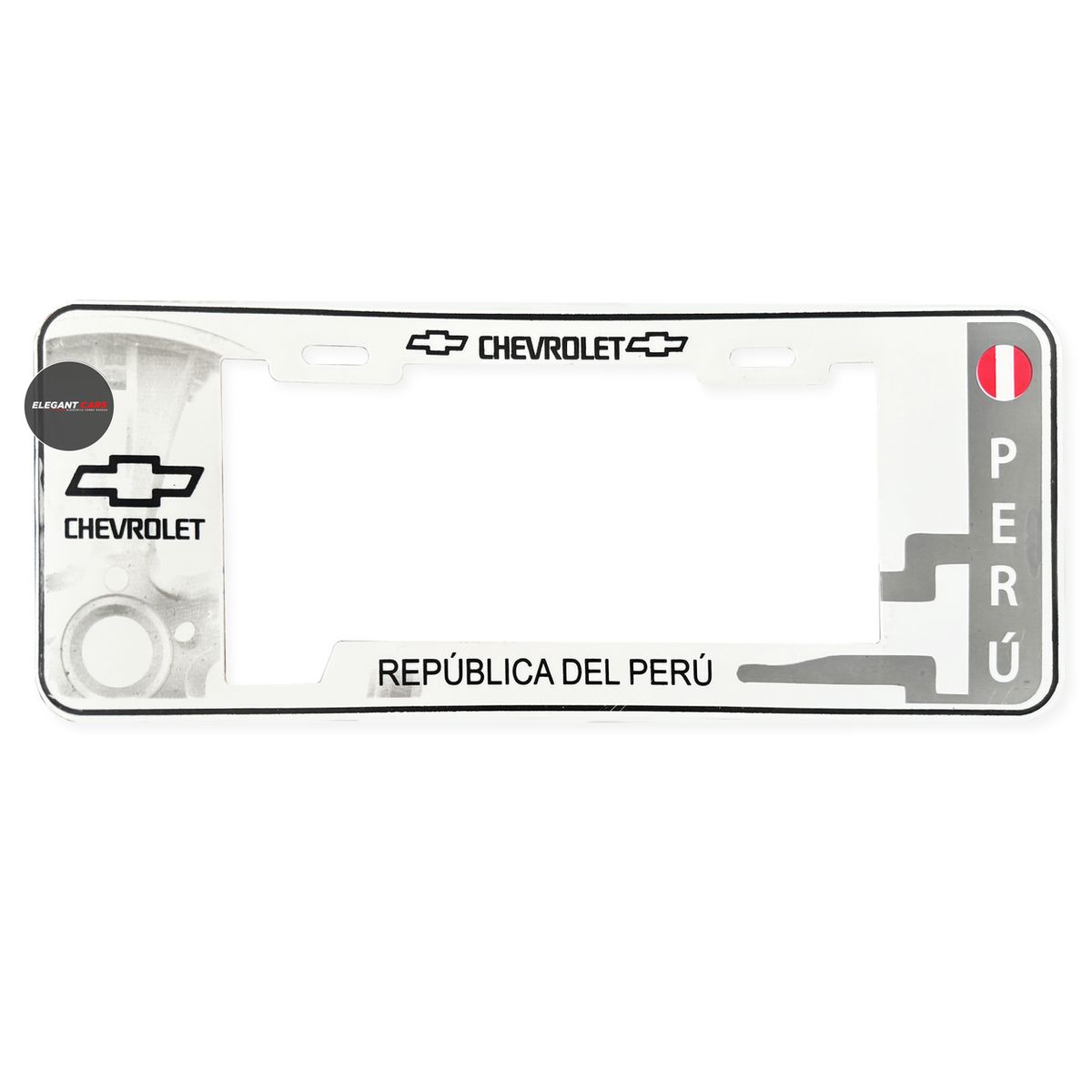GENERICO - Set Portaplacas Estilo europeo CHEVROLET elegante premiun