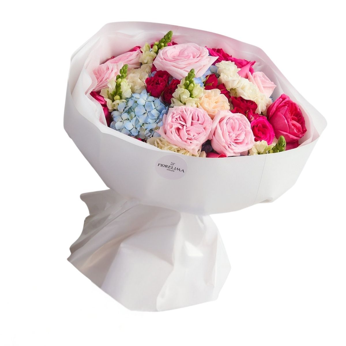 GENERICO - Ramo rosas de Jardín Premium hortensias y rosas