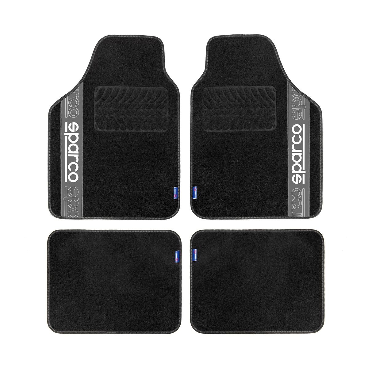 SPARCO - Pisos Sparco 4 Piezas de Poliéster Gris