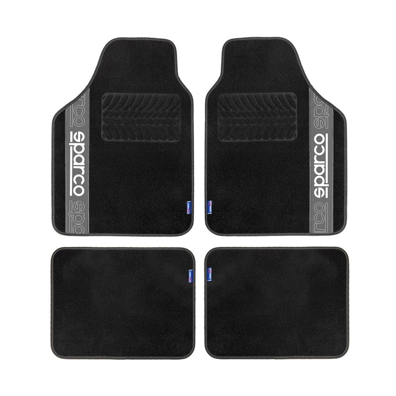 SPARCO - Pisos Sparco 4 Piezas de Poliéster Gris