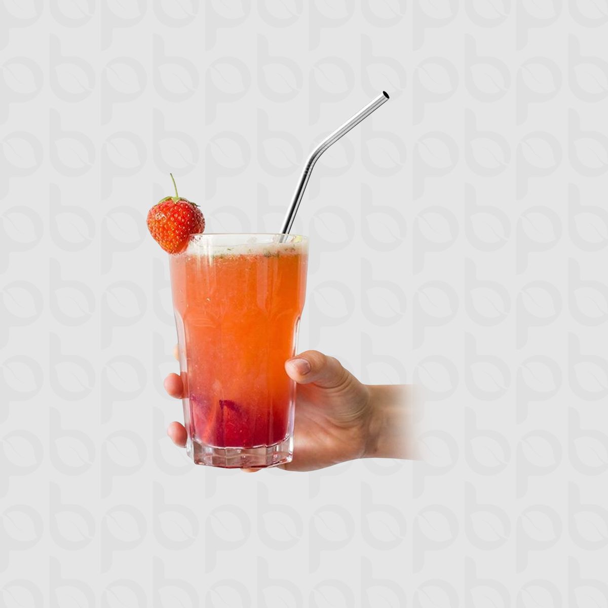 JPSYSTEMS - Set de 4 sorbetes acero inoxidable + 1 cepillo limpiador