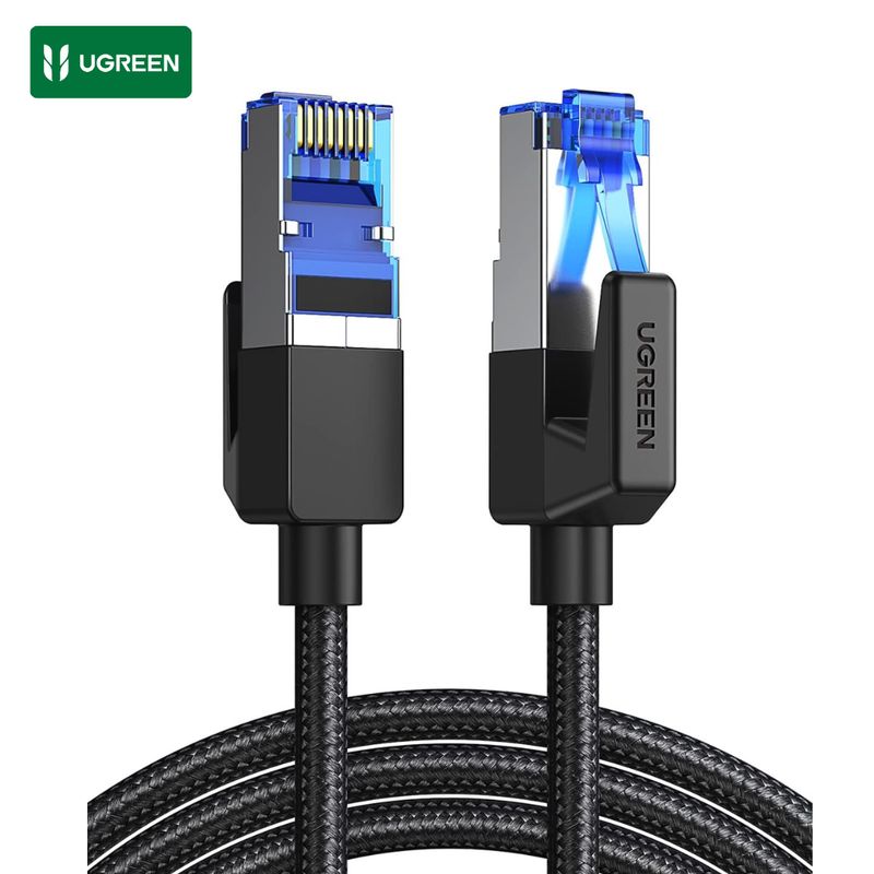 UGREEN - Cable Ethernet UGREEN Cat 8 2 Metros Trenzado - 40 Gbps Alta Velocidad