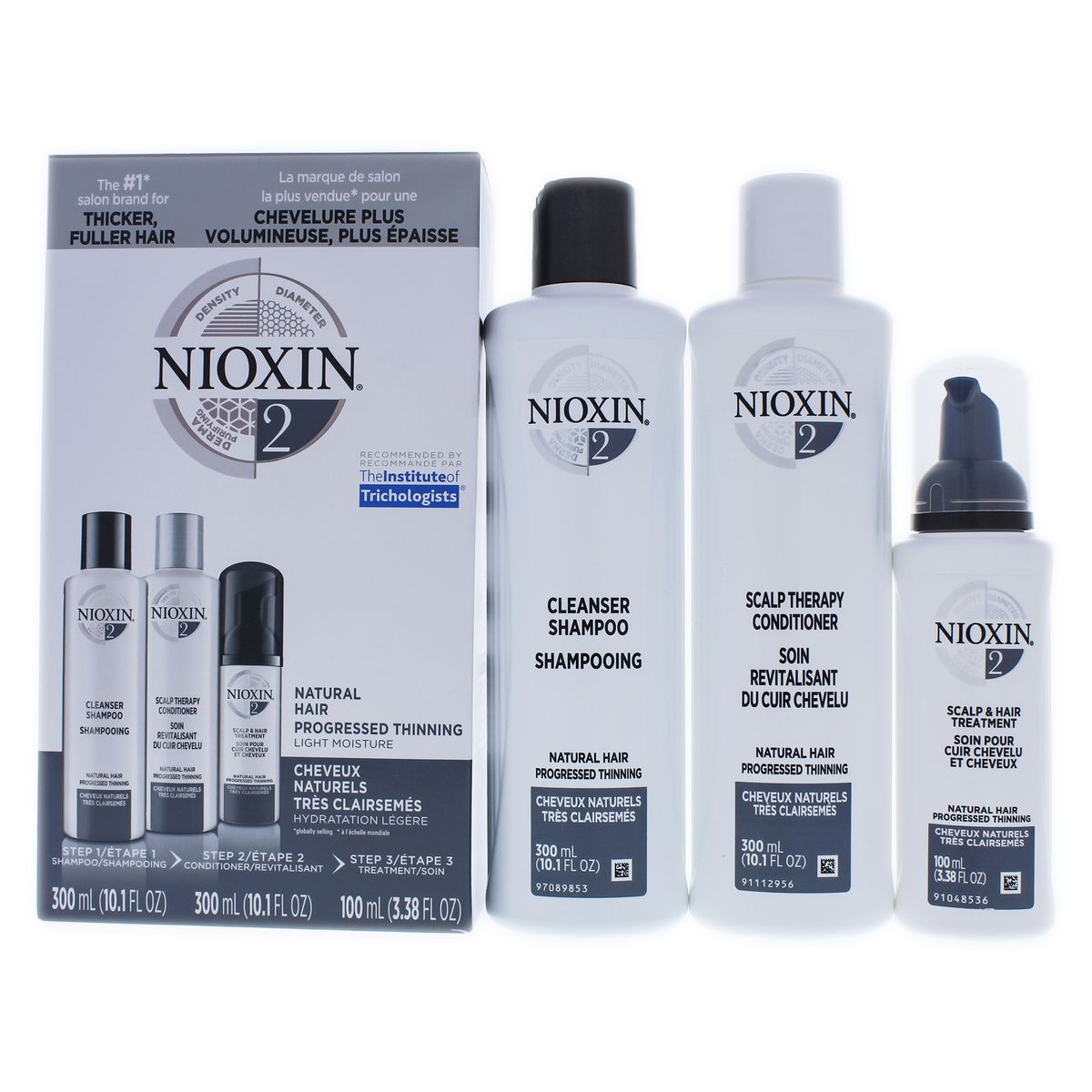 NIOXIN - Kit de adelgazamiento progresivo de cabello natural System 2-Nioxin