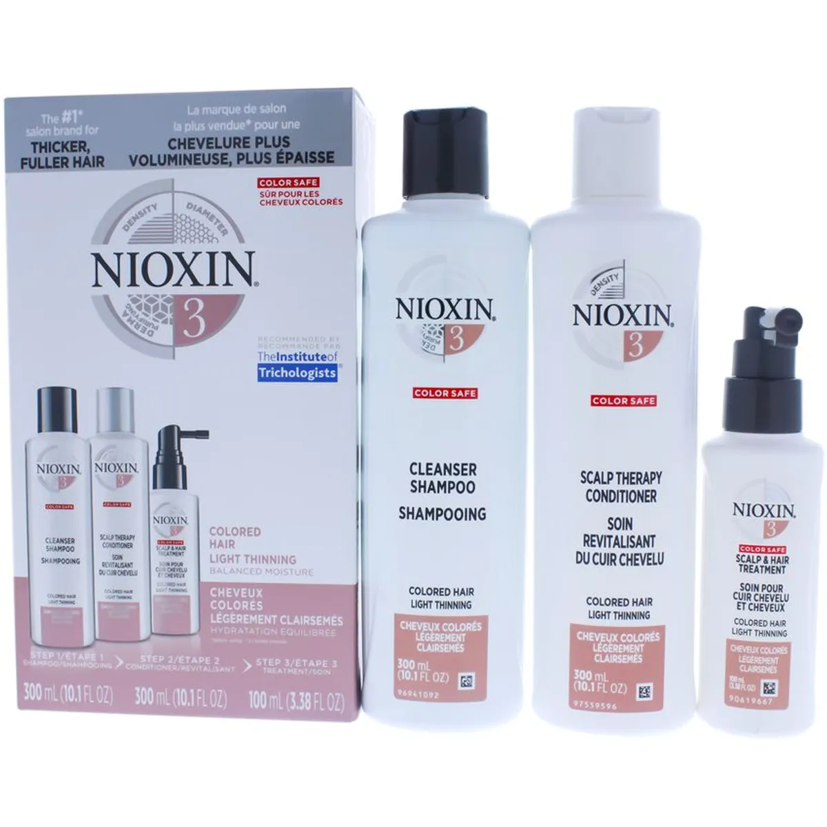 NIOXIN - Kit para adelgazar el cabello tenido System 3-Nioxin Para Unisex-3pc
