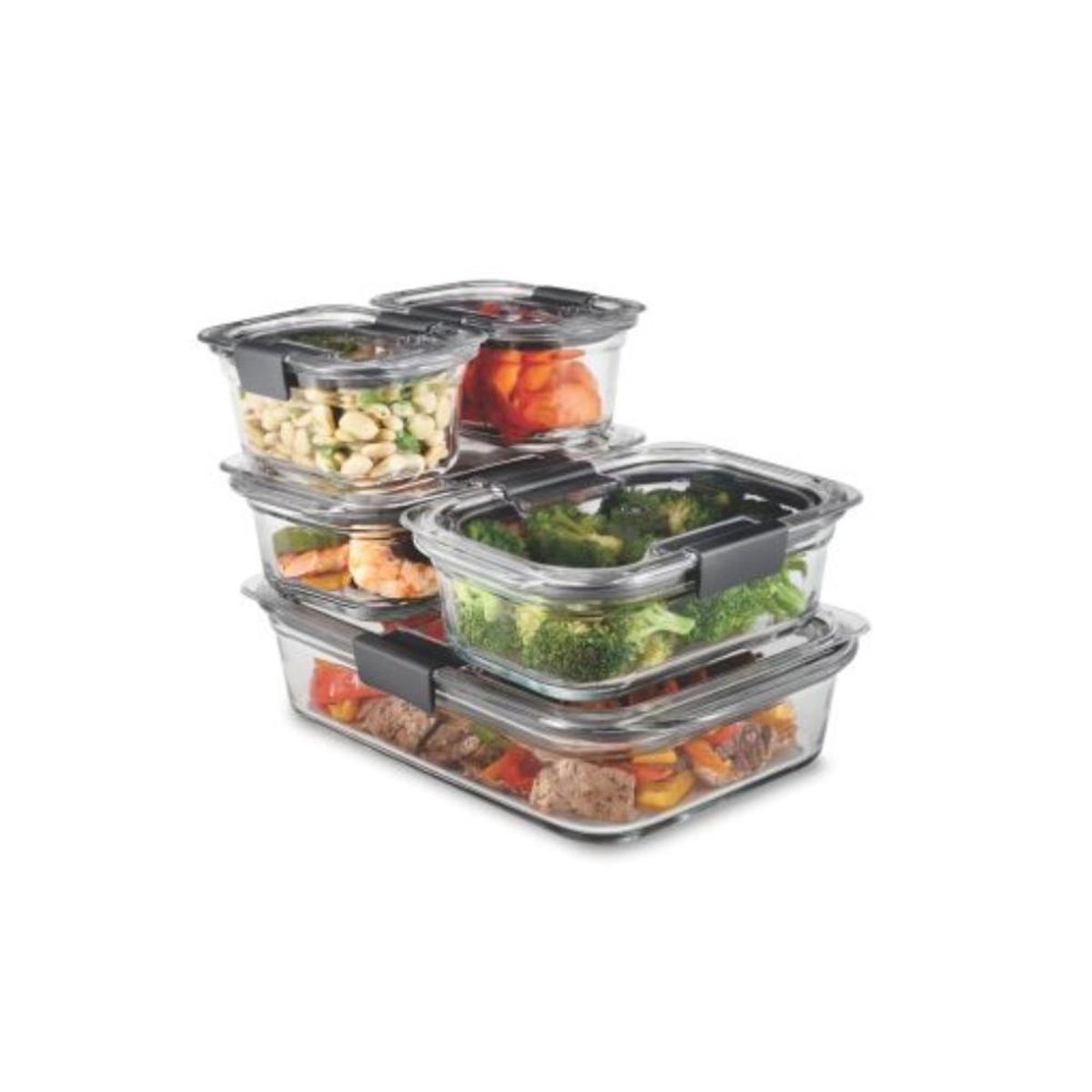 RUBBERMAID - Set de 5 herméticos de vidrio Brilliance Rubbermaid 2118303