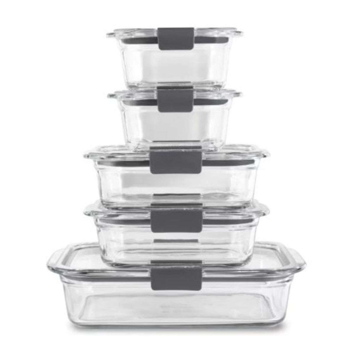 RUBBERMAID - Set de 5 herméticos de vidrio Brilliance Rubbermaid 2118303