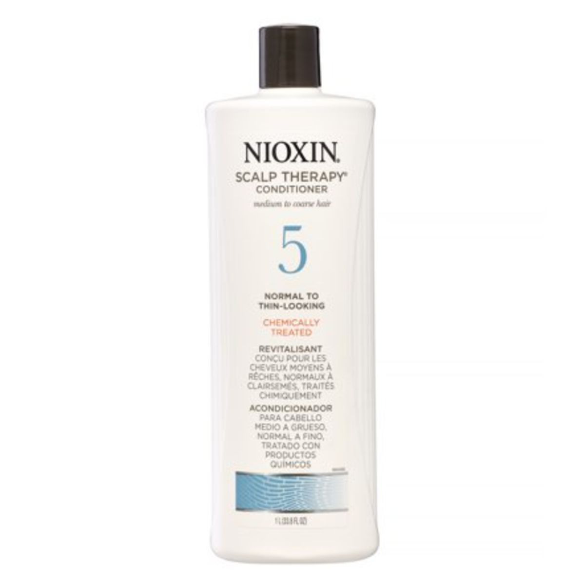 NIOXIN - Terapia del cuero cabelludo del sistema 5 para medio/grueso nat Cabello de apariencia normal y delgada-Nioxin Para Unisex-33.8oz