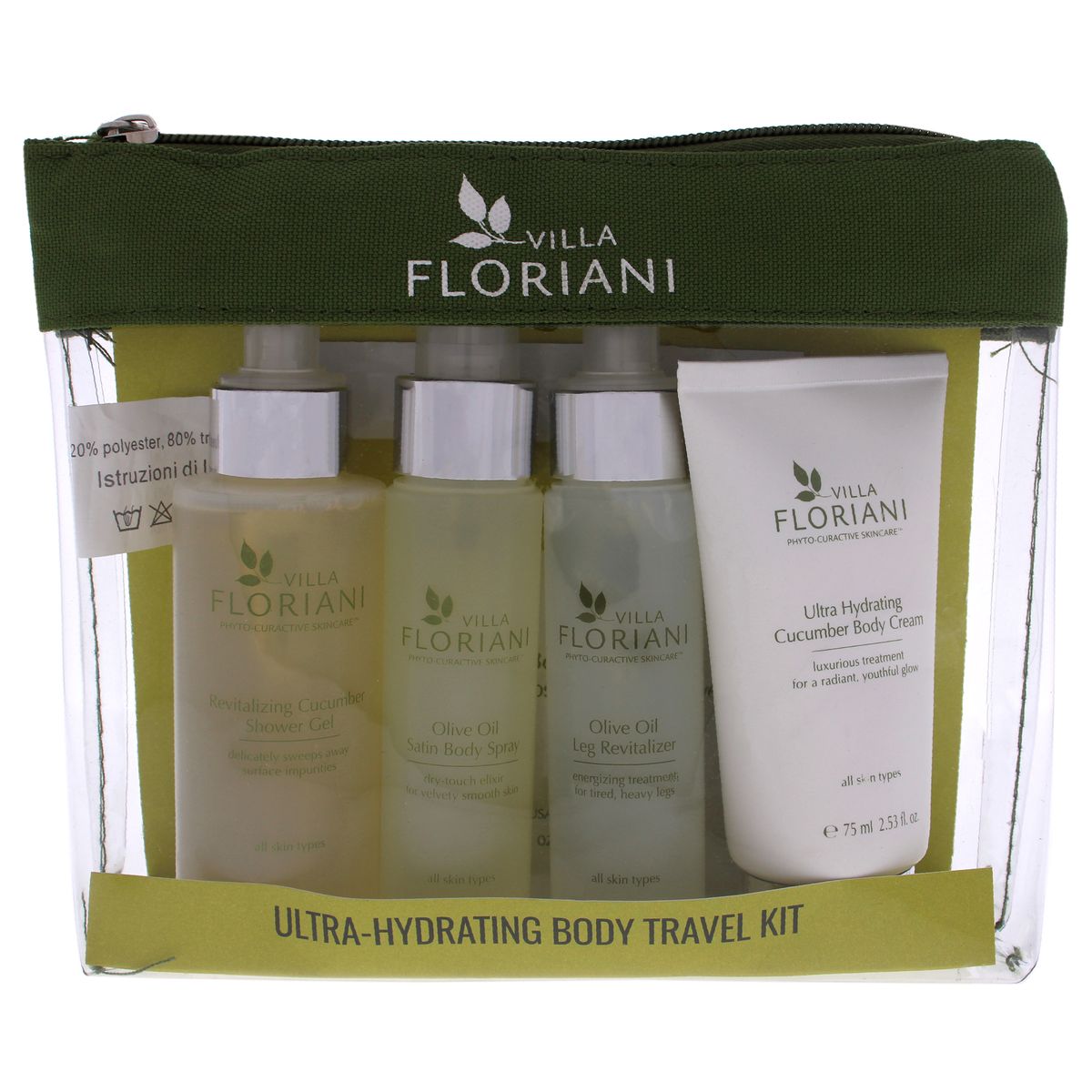 VILLA FLORIANI - Kit de Viaje de Hidratación Ultra para el Cuerpo 5Pc Villa Floriani