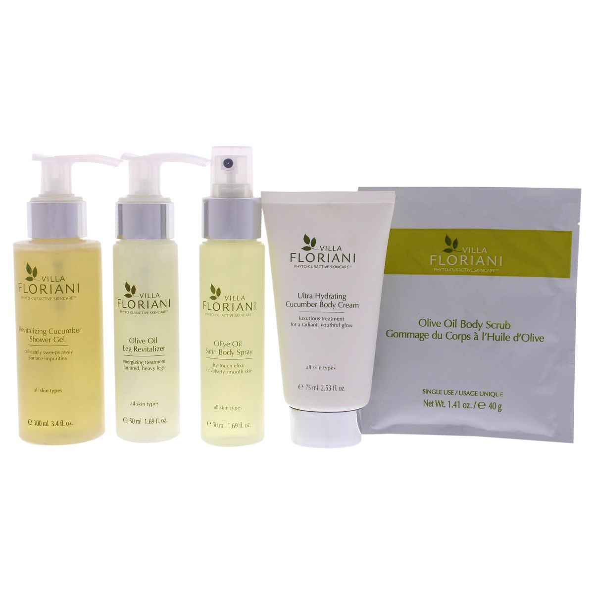 VILLA FLORIANI - Kit de Viaje de Hidratación Ultra para el Cuerpo 5Pc Villa Floriani