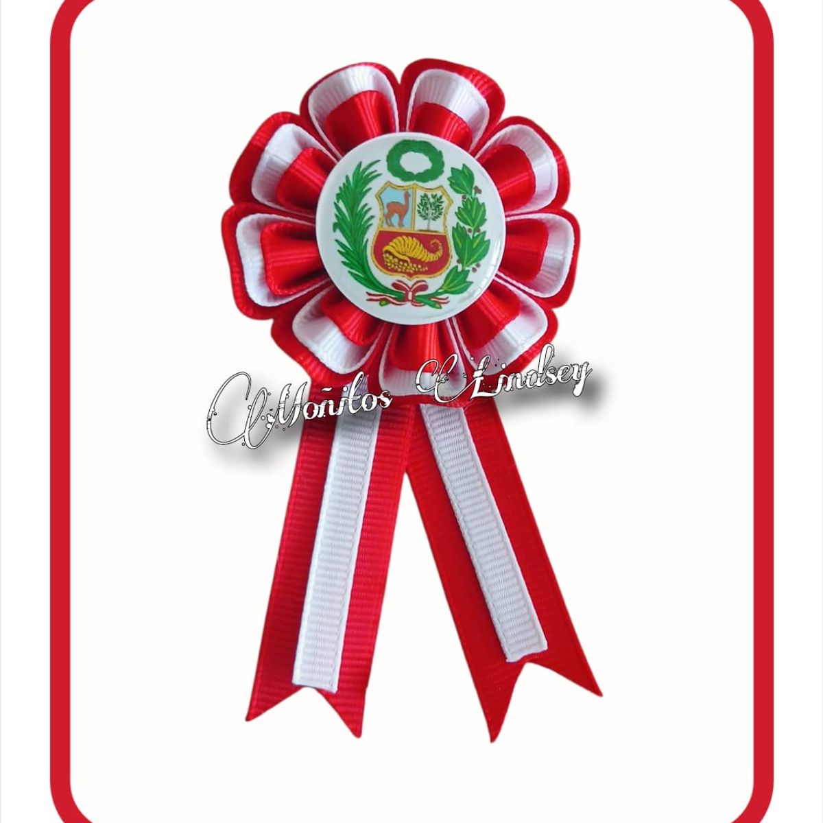 GENERICO - ESCARAPELA FLOR  PERU X 6 UNIDADES-GENERICO