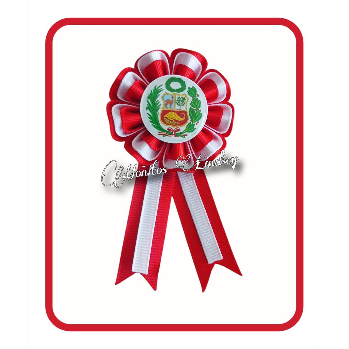 GENERICO - ESCARAPELA FLOR  PERU X 6 UNIDADES-GENERICO