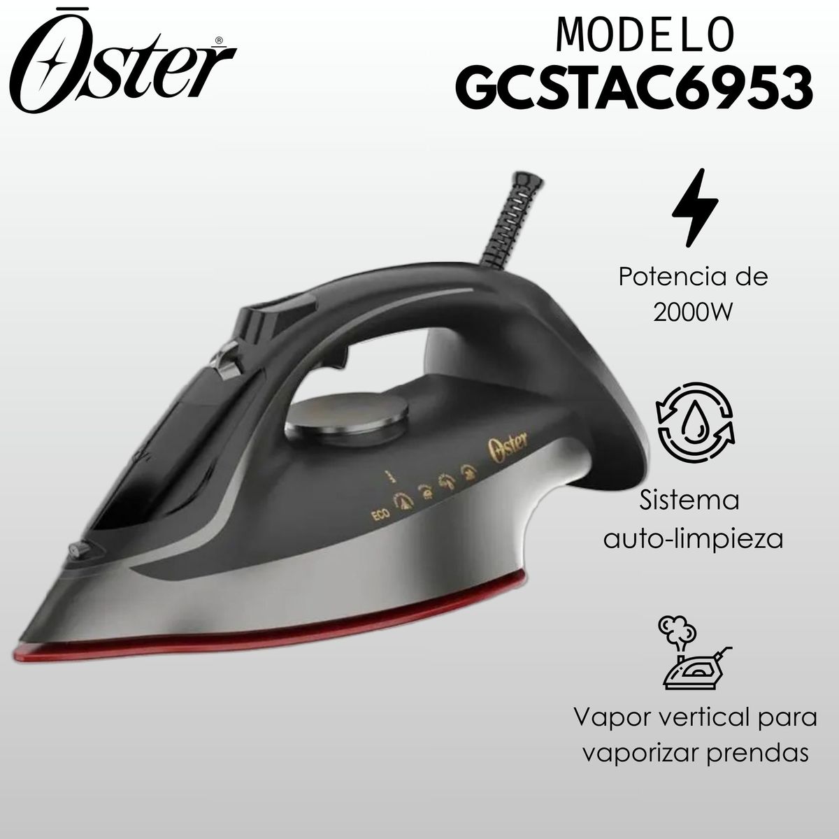 OSTER - Plancha de vapor Oster con tecnología aerocerámica GCSTAC6953