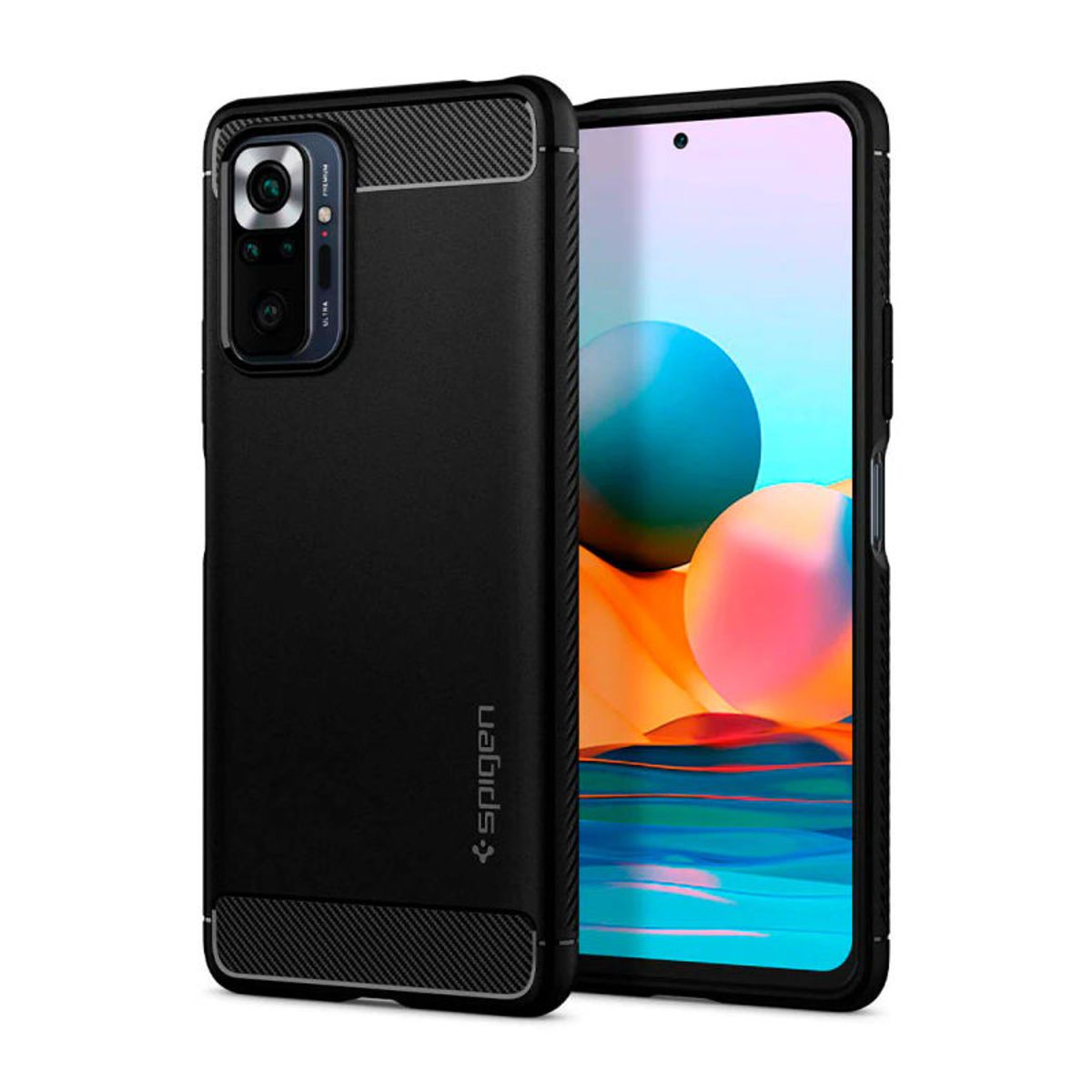 SPIGEN - Case Negro Spigen Para Xiaomi Redmi Note 10 Pro  Note 10 Pro Max
