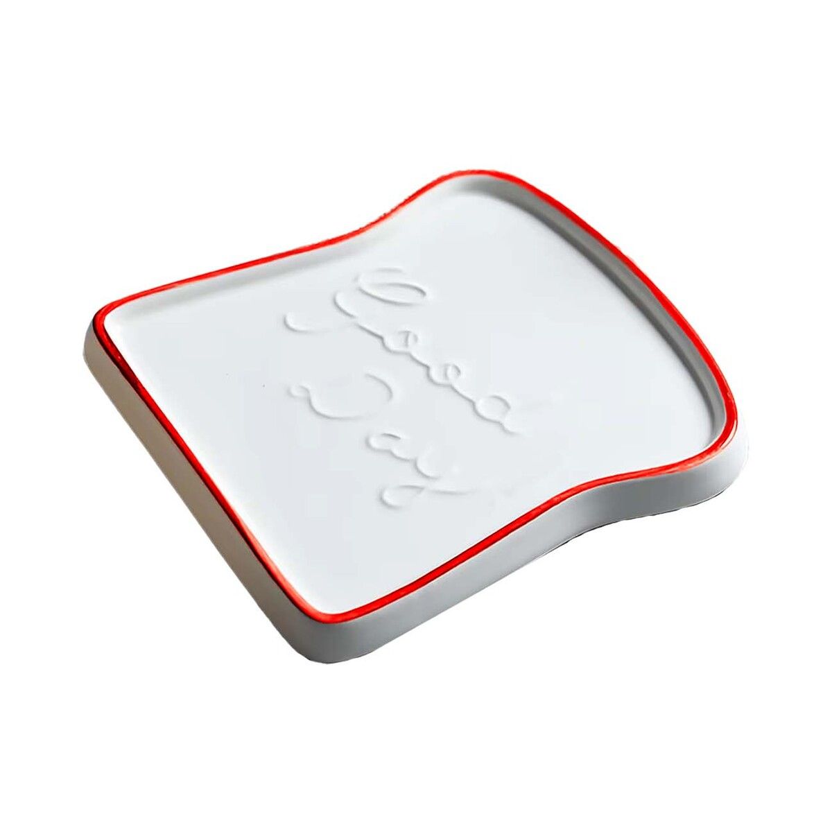 GENERICO - Pack2 Plato en Pan Tostado Rojo Y+Banderitas Adhesivas