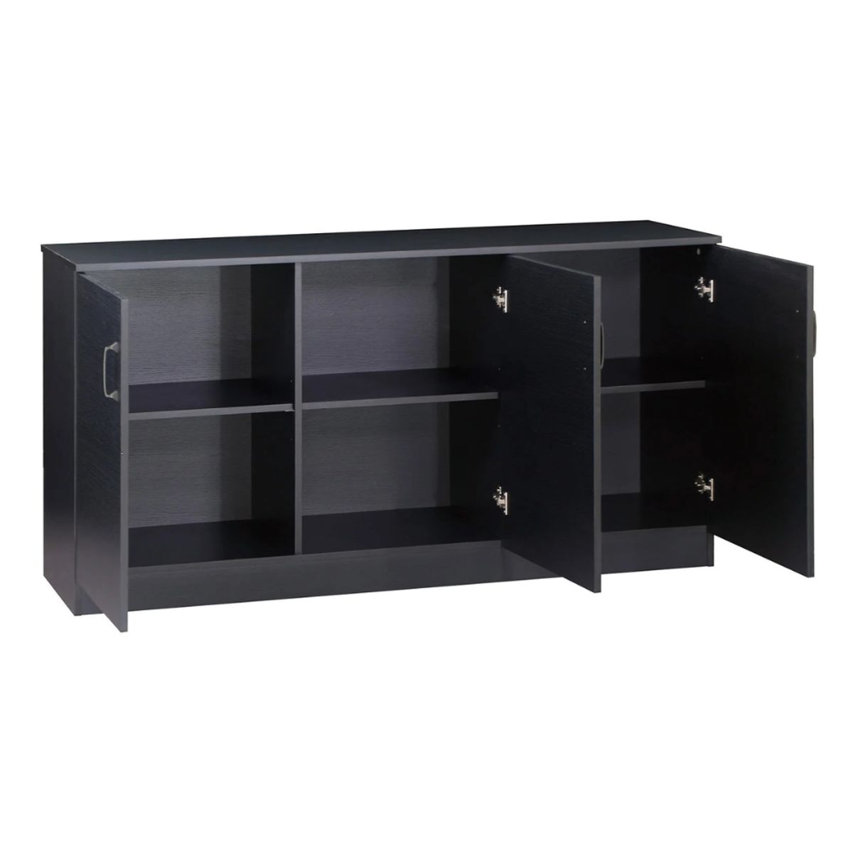 GENERICO - Archivador Aparador Burkardt de 3 puertas Roble Negro Petrox Home