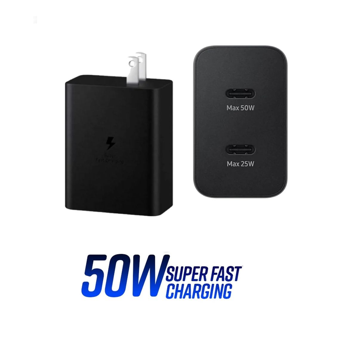 GENERICO - Cargador PARA Samsung CUBO ADAPTADOR DUAL 50W y 25W