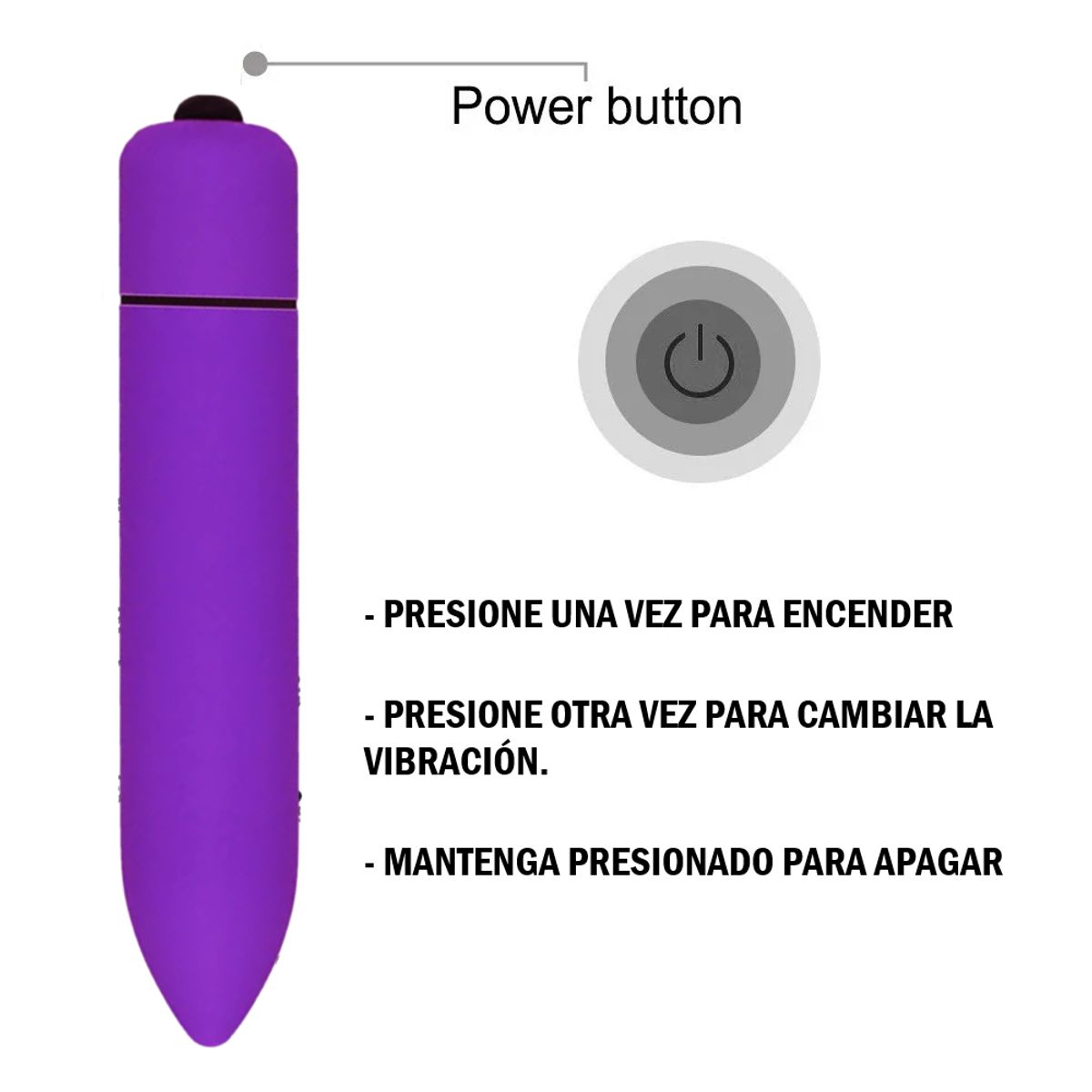 GENERICO - Vibrador Consolador De Silicona De 8 Velocidades - Morado