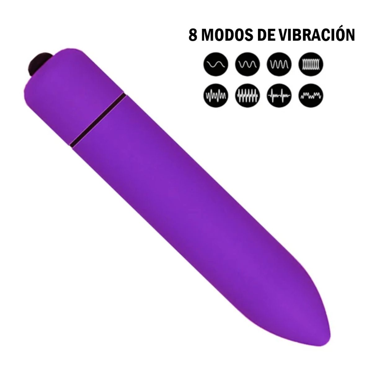 GENERICO - Vibrador Consolador De Silicona De 8 Velocidades - Morado