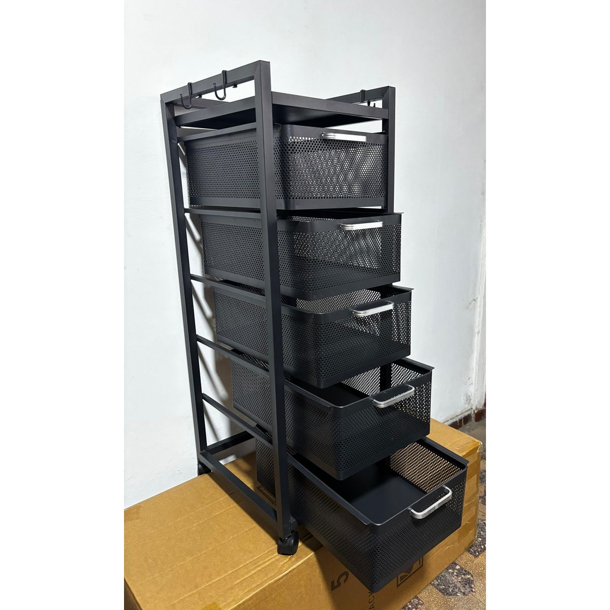 GENERICO - Carro organizador de herramientas oficina multifuncion 5 cajones