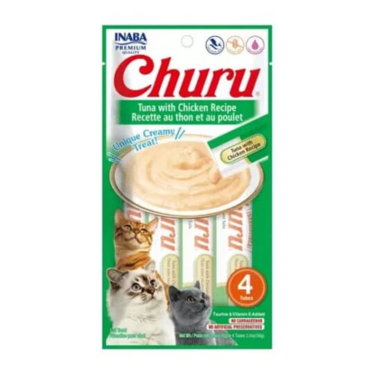 CHURU - Churu Snack Húmedo Para Gatos Atún con pollo X 4Un