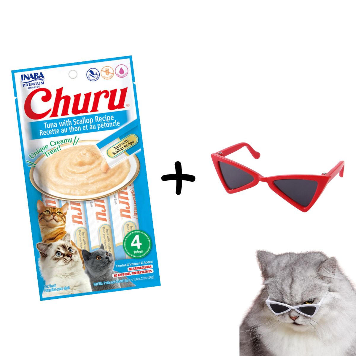 CHURU - Churu Snack Húmedo Para Gatos Atún con Vierias X 4Un